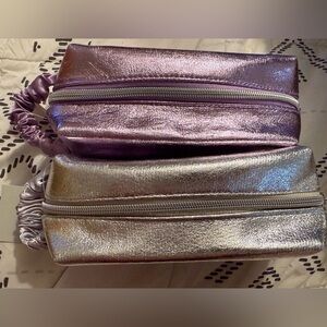 Metallic Purple and Silver Women's Bag Set - lot of 2!